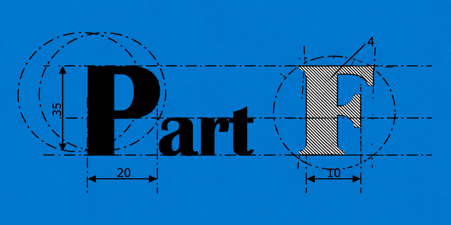 Part F – Titelbild in blauer Bauplan-Optik