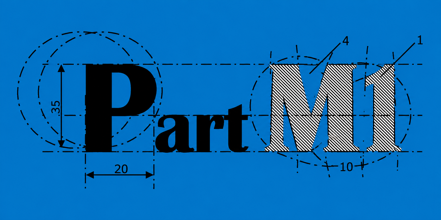 Part M1 – Titelbild in blauer Bauplan-Optik