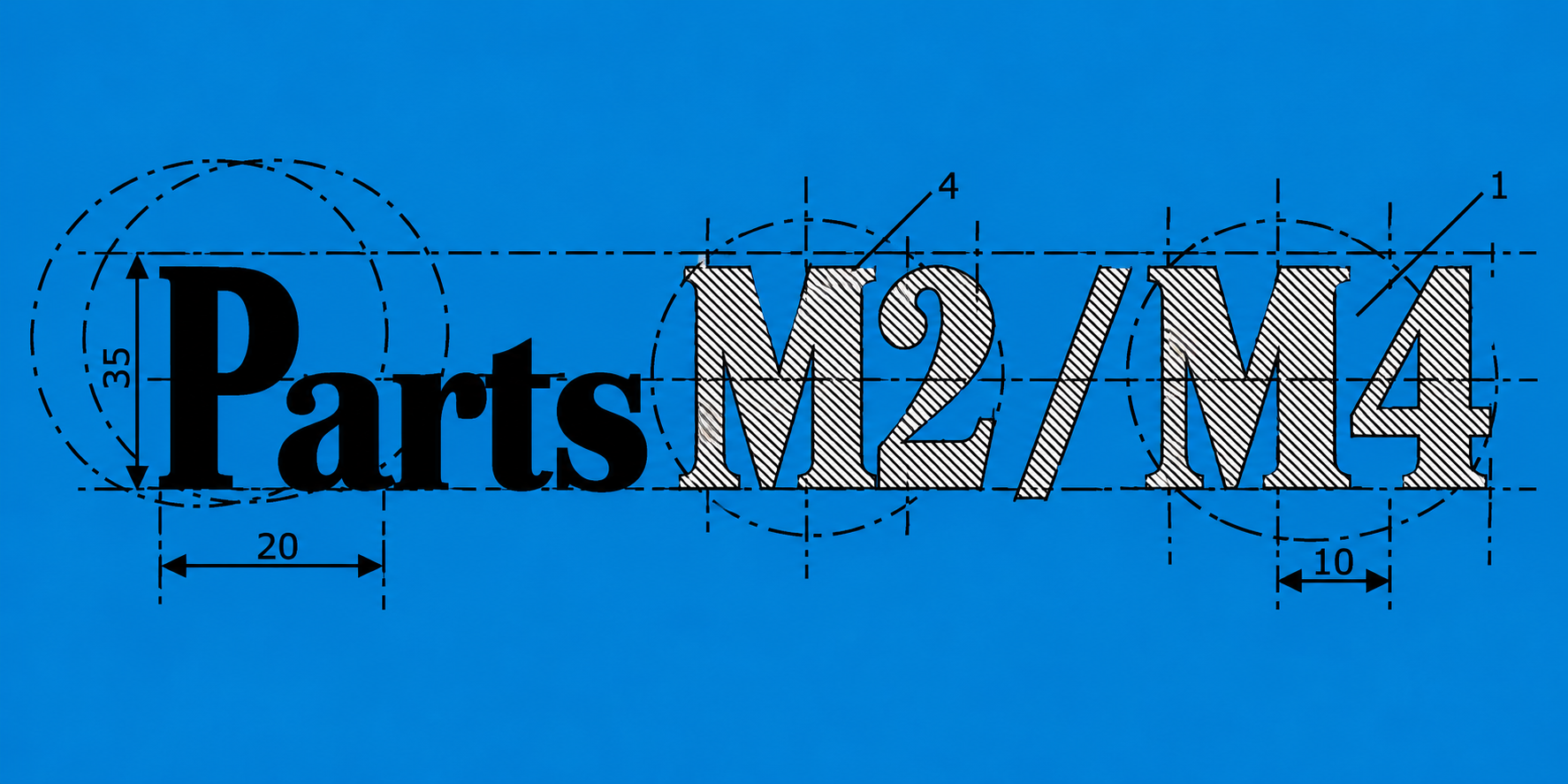 Parts M2 / M4 – Titelbild in blauer Bauplan-Optik